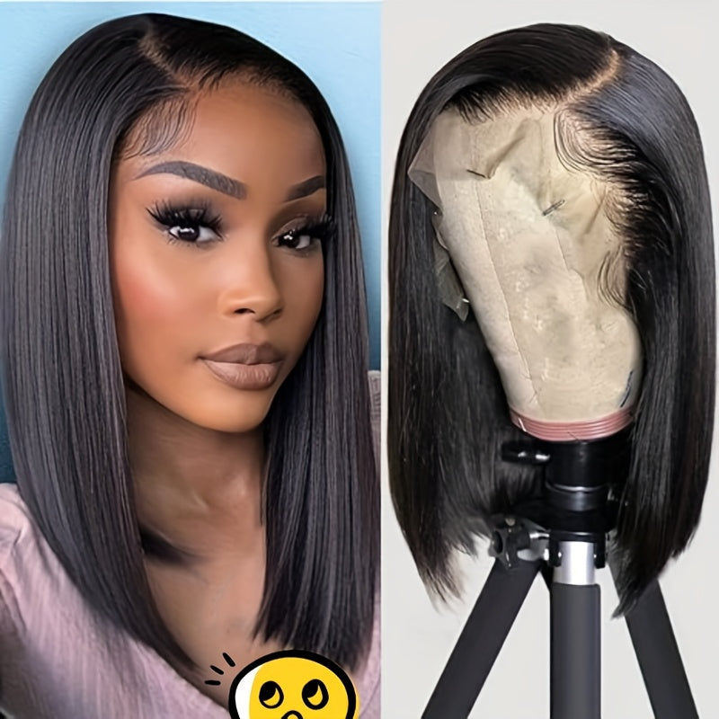 No-Glue HD Lace Bob Wig – 13x4 Transparent Lace, 180% Density
