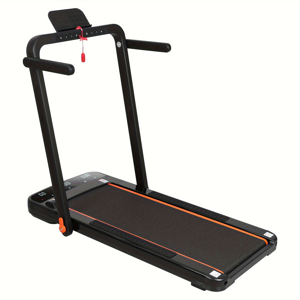 2-in-1 Foldable Under-Desk Treadmill – 300 lb Capacity | Walking Pad & Running Machine | Installation-Free | Black