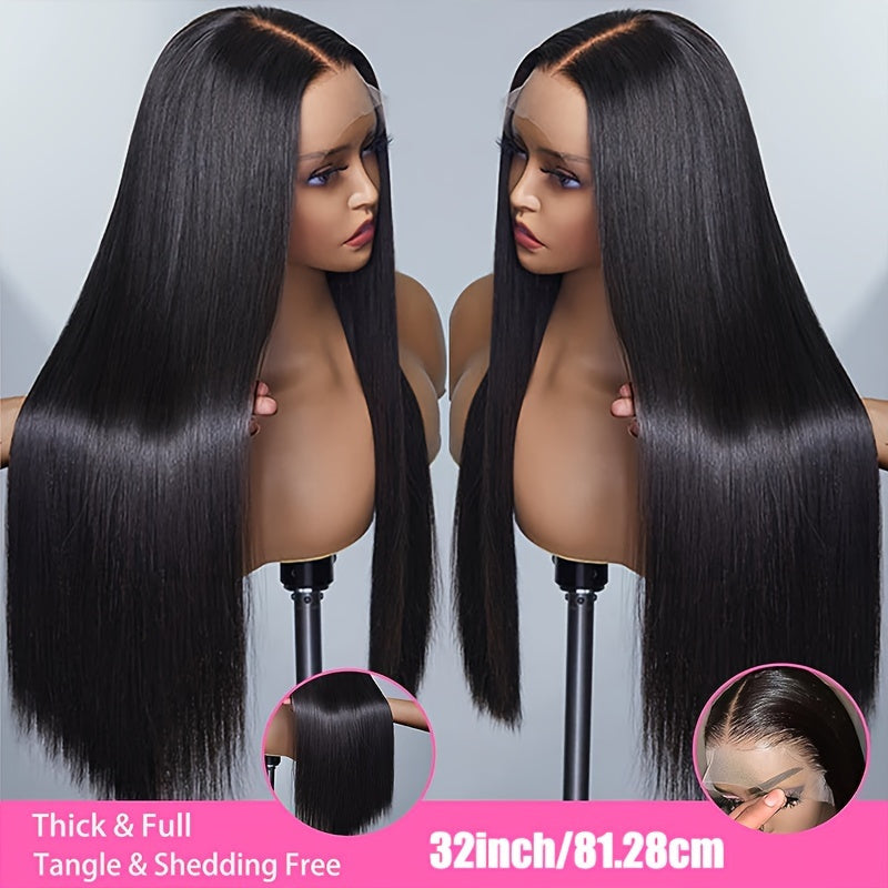 250% Density Glueless Wig – 13x4 HD Lace Front, Pre-Plucked, Bye Bye Knots, Straight Human Hair
