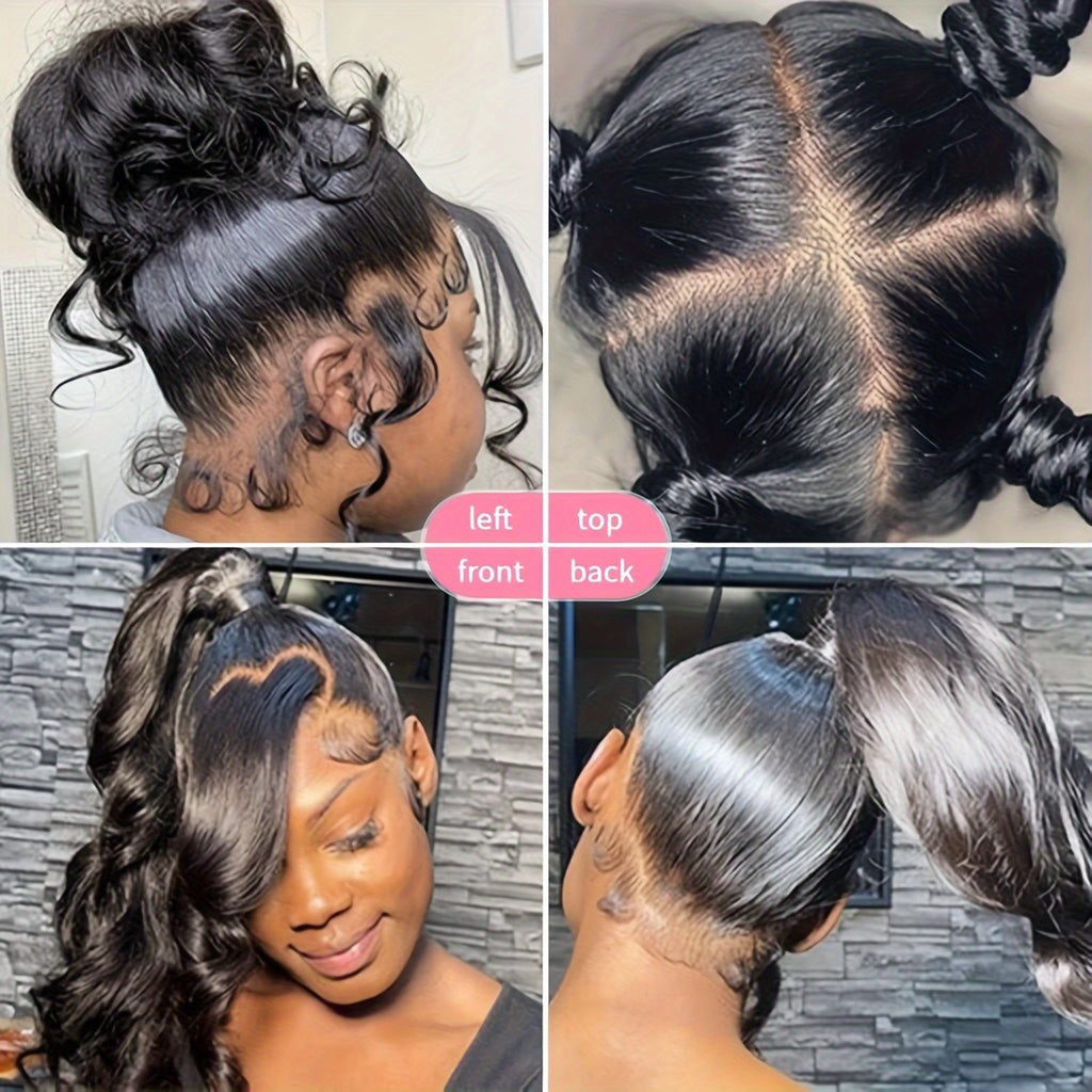 360 Lace Front Wigs Human Hair Pre Plucked Body Wave 360 Full Lace Frontal Human Hair Wigs for Women Hd Lace Wig with Hair Around Natural Color, Lace Front Wig, Ready to Wear Human Hair Wigs, Human Hair Wigs for Women Glueles