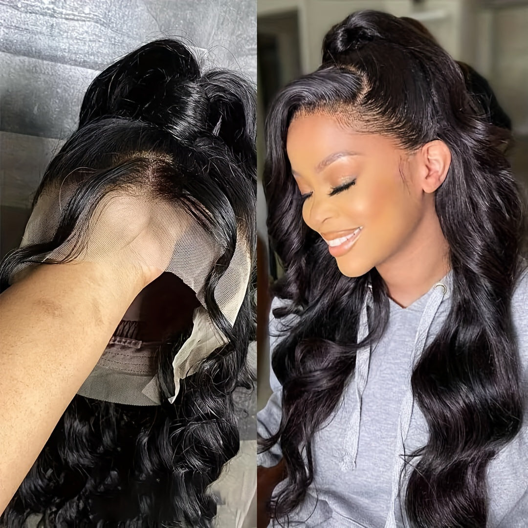 360 Lace Front Wigs Human Hair Pre Plucked Body Wave 360 Full Lace Frontal Human Hair Wigs for Women Hd Lace Wig with Hair Around Natural Color, Lace Front Wig, Ready to Wear Human Hair Wigs, Human Hair Wigs for Women Glueles
