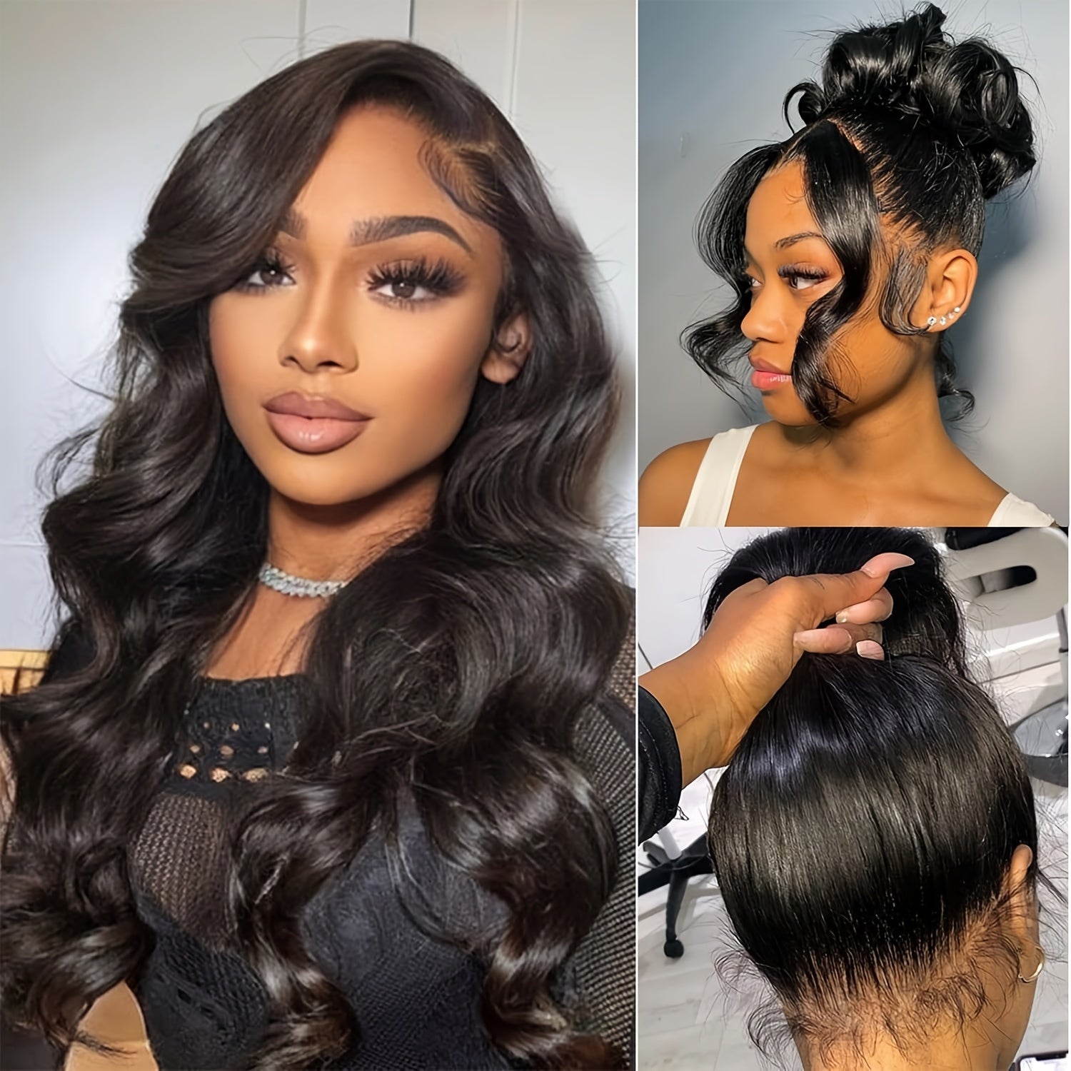360 Lace Front Wigs Human Hair Pre Plucked Body Wave 360 Full Lace Frontal Human Hair Wigs for Women Hd Lace Wig with Hair Around Natural Color, Lace Front Wig, Ready to Wear Human Hair Wigs, Human Hair Wigs for Women Glueles