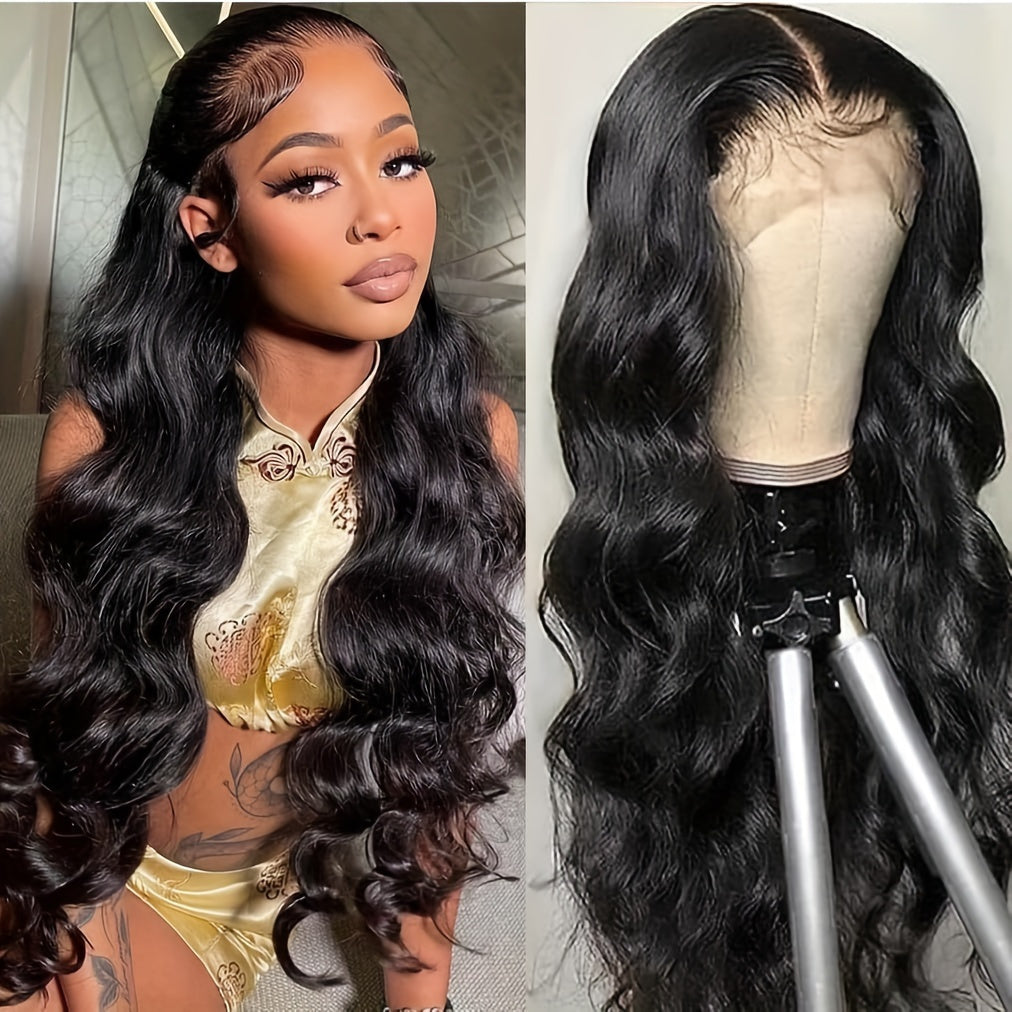 360 Lace Front Wigs Human Hair Pre Plucked Body Wave 360 Full Lace Frontal Human Hair Wigs for Women Hd Lace Wig with Hair Around Natural Color, Lace Front Wig, Ready to Wear Human Hair Wigs, Human Hair Wigs for Women Glueles
