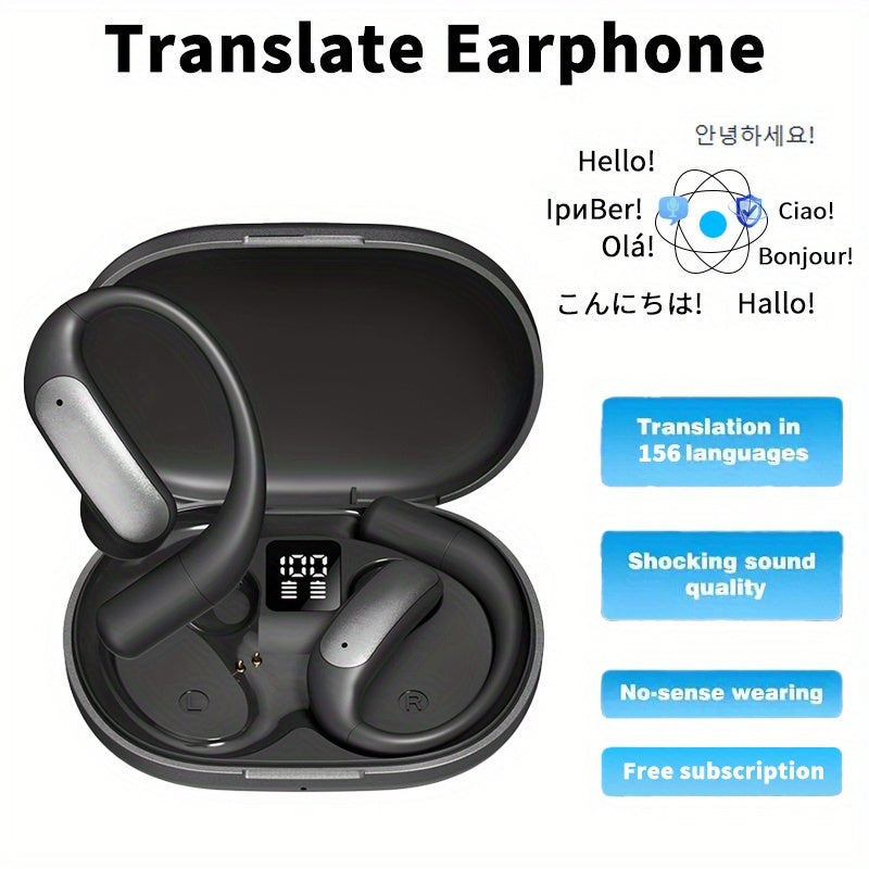 AI Real-Time Translation Earbuds – Wireless