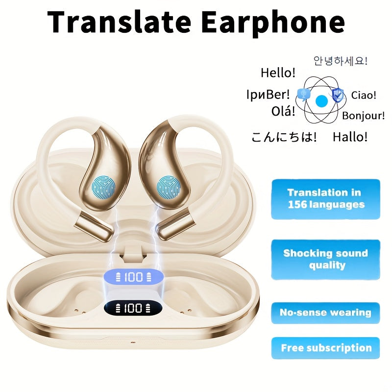 AI Real-Time Translation Earbuds – Wireless