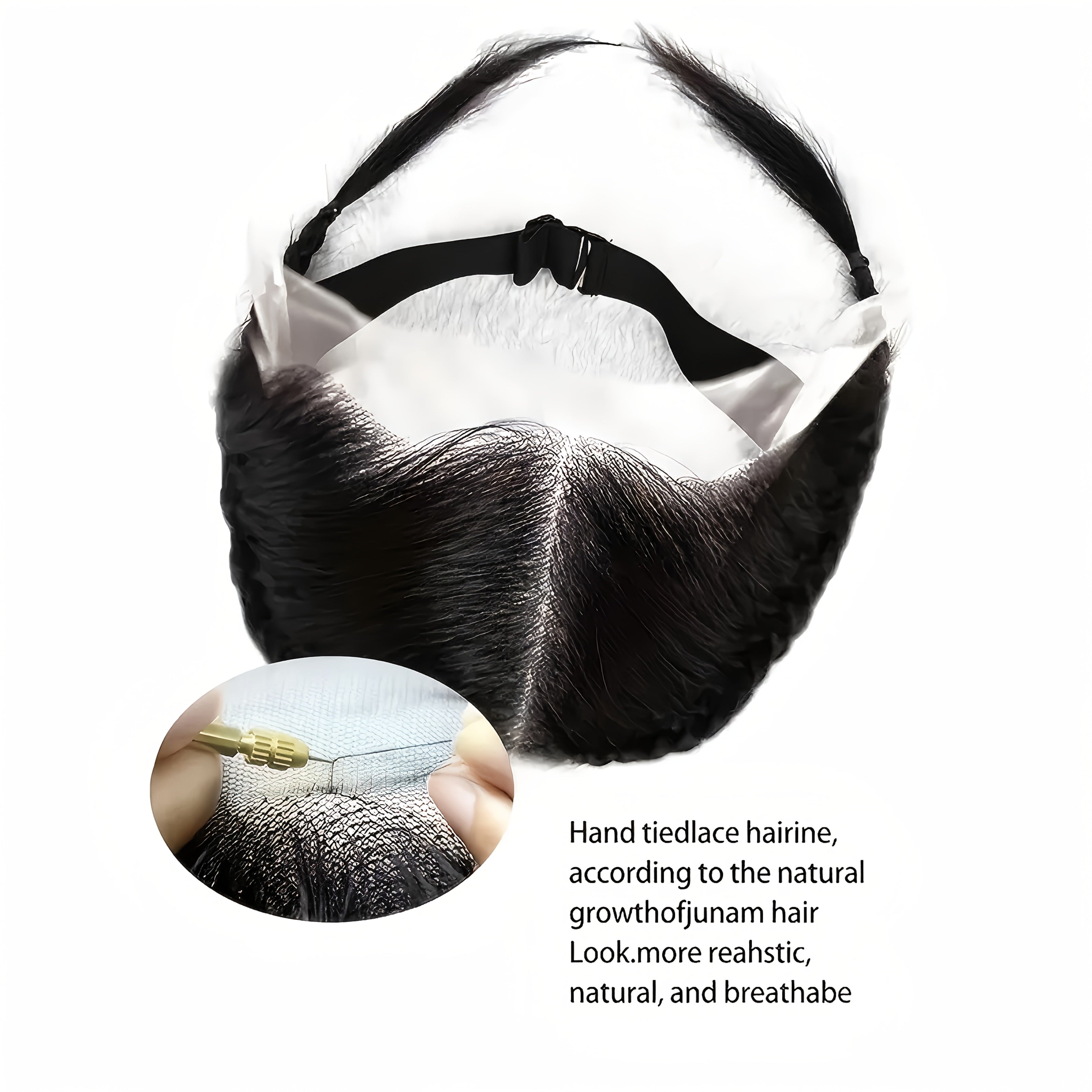 13x4 Lace Front Clip Free Human Hair Front 1B Natural Black Straight Hair, Seamless Fusion, Hair Line Design Background Breathable Lace, Compatible With Headband, Suitable For All Races, Scalp Hair Patches, Realistic Hai