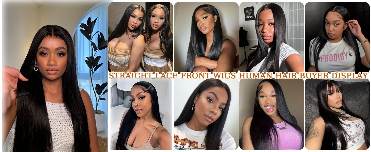 250% Density Glueless Wig – 13x4 HD Lace Front, Pre-Plucked, Bye Bye Knots, Straight Human Hair