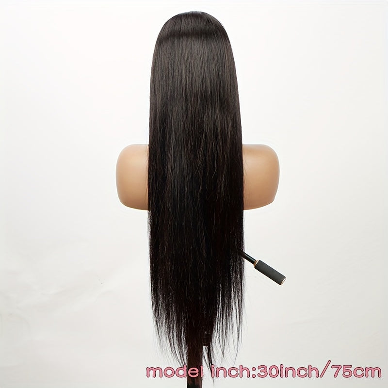 Glueless HD Lace Front Wig – Brazilian Straight Human Hair, 4x4 Closure, 150% Density