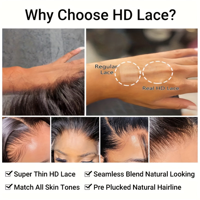 6x4.5 HD Lace Glueless Closure Wig – 250% Density, Pre-Plucked