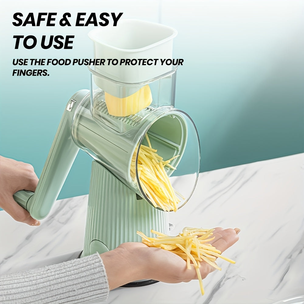 5-in-1 Manual Rotary Cheese Grater & Slicer