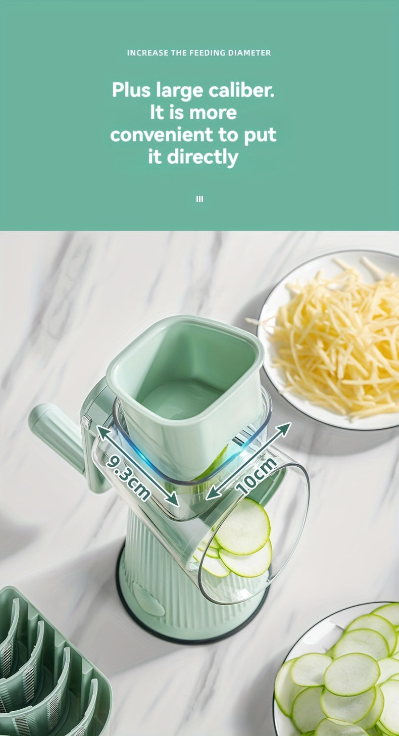 5-in-1 Manual Rotary Cheese Grater & Slicer
