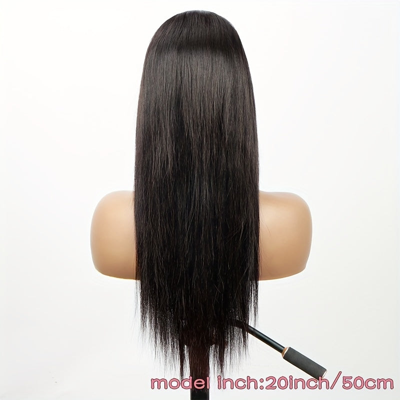 Glueless HD Lace Front Wig – Brazilian Straight Human Hair, 4x4 Closure, 150% Density