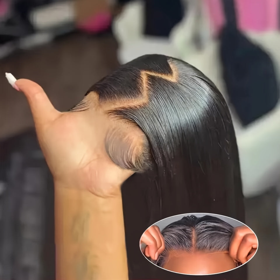 Ready-to-Wear Straight Glueless Human Hair Wig – 200% Density