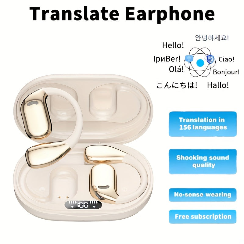 AI Real-Time Translation Earbuds – Wireless