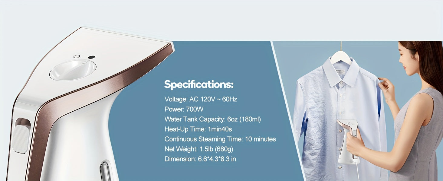 Portable Mini Steam Iron for Trave and Quick Wrinkle Removal
