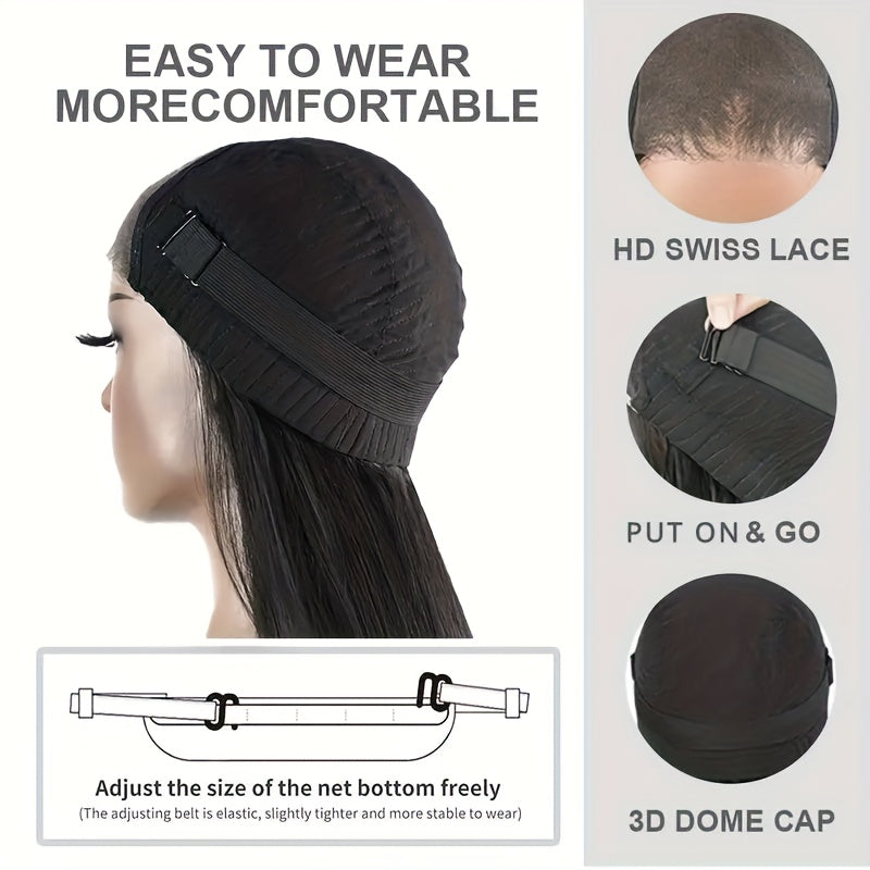 6x4.5 HD Lace Glueless Closure Wig – 250% Density, Pre-Plucked