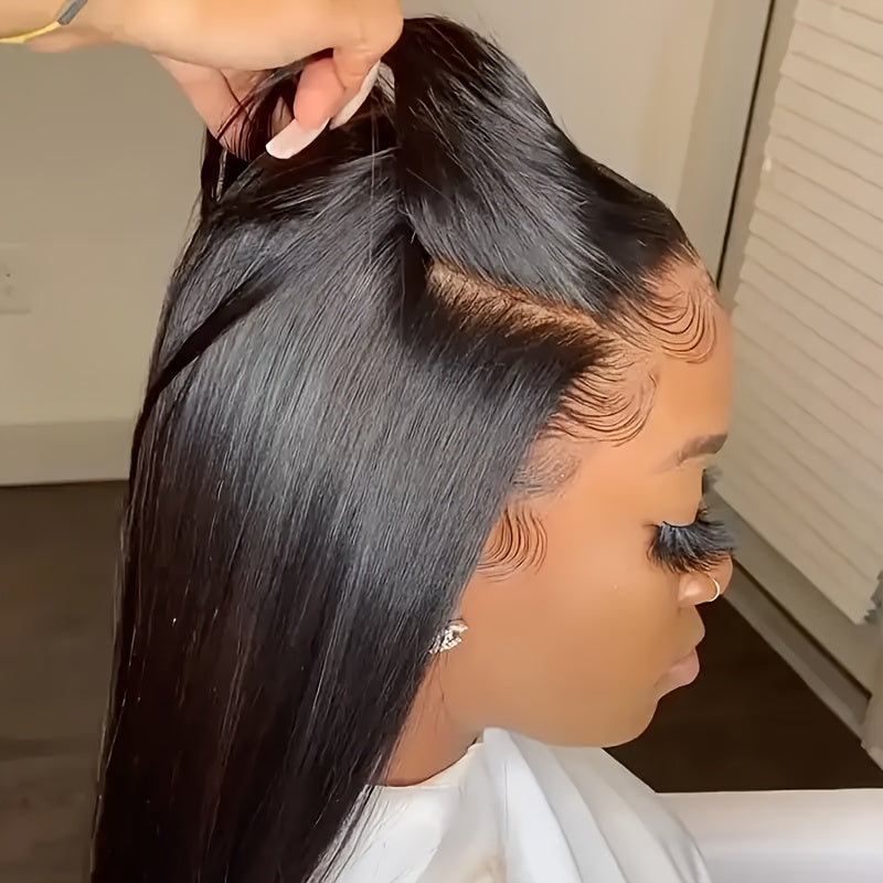 Ready-to-Wear Straight Glueless Human Hair Wig – 200% Density