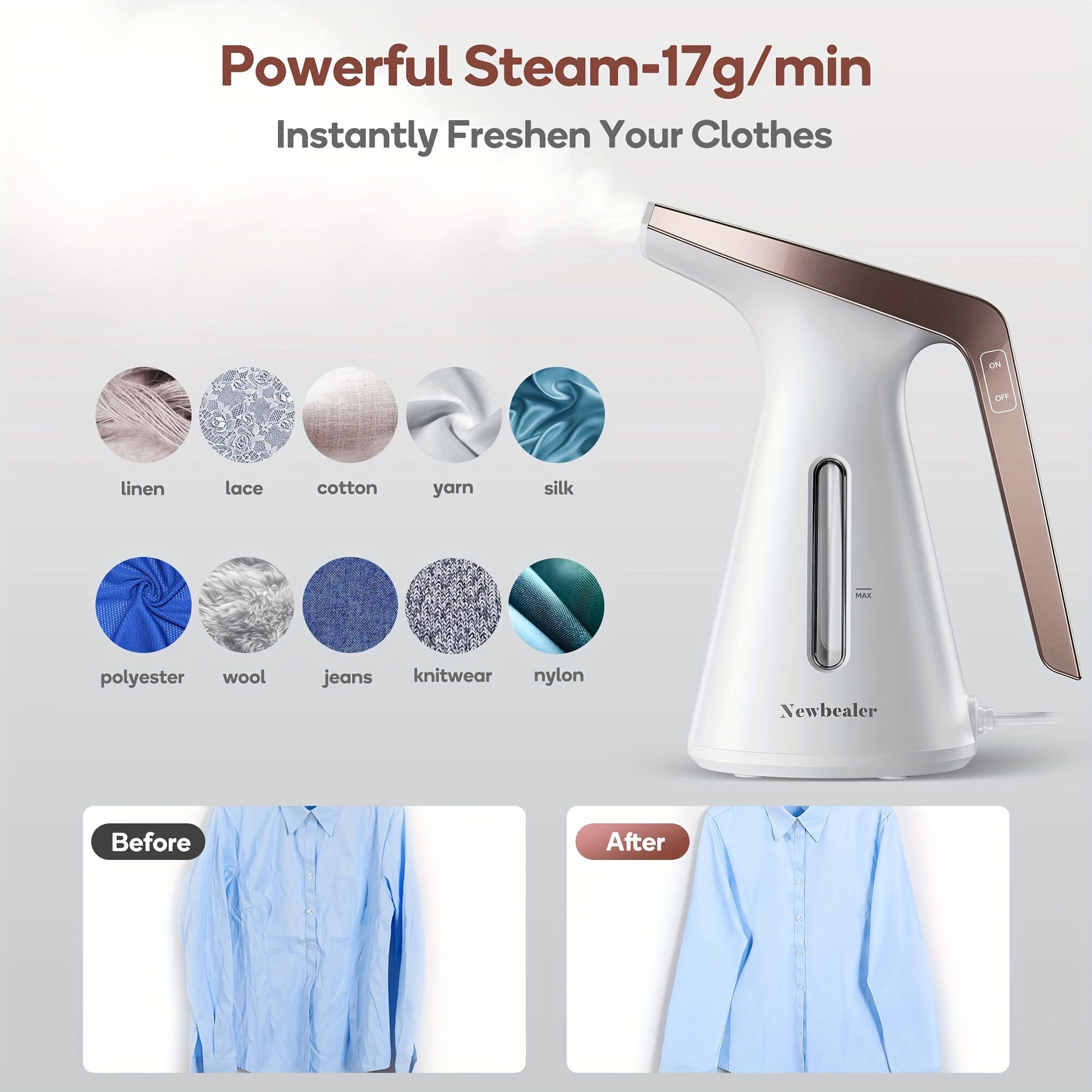 Portable Mini Steam Iron for Trave and Quick Wrinkle Removal