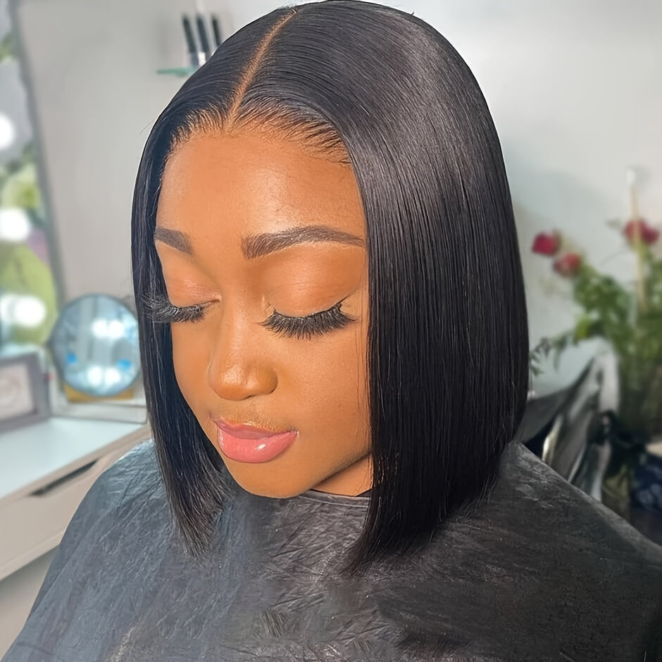 Ready-to-Wear Straight Glueless Human Hair Wig – 200% Density