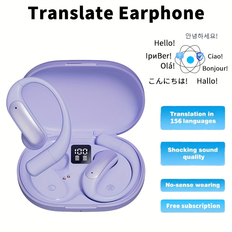 AI Real-Time Translation Earbuds – Wireless