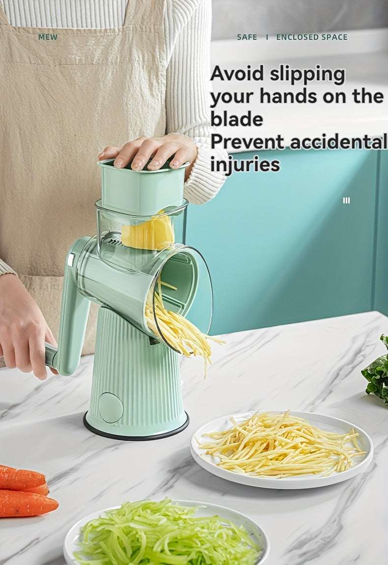 5-in-1 Manual Rotary Cheese Grater & Slicer
