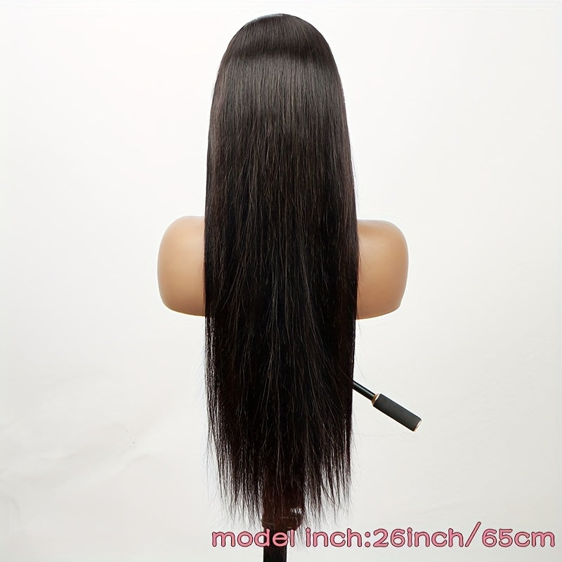 Glueless HD Lace Front Wig – Brazilian Straight Human Hair, 4x4 Closure, 150% Density
