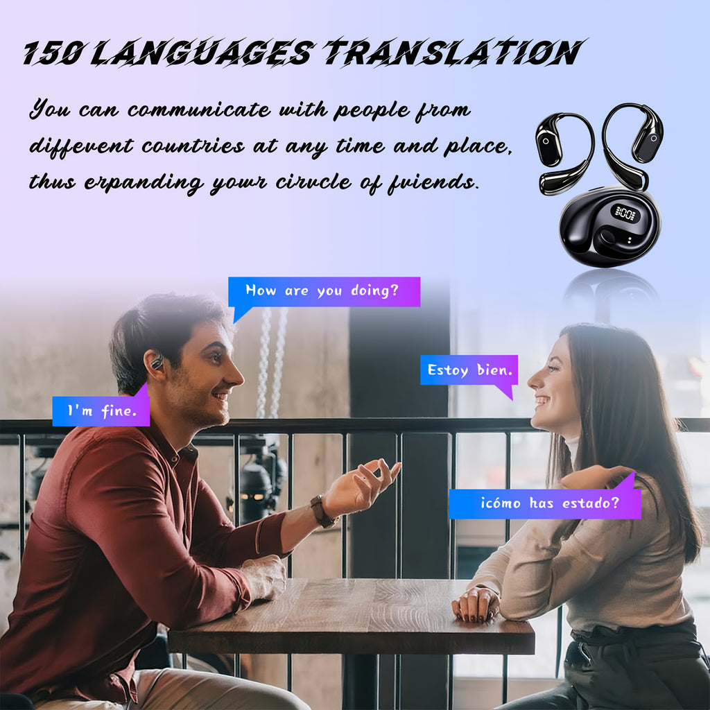 AI Translation Earbuds with Charging Case