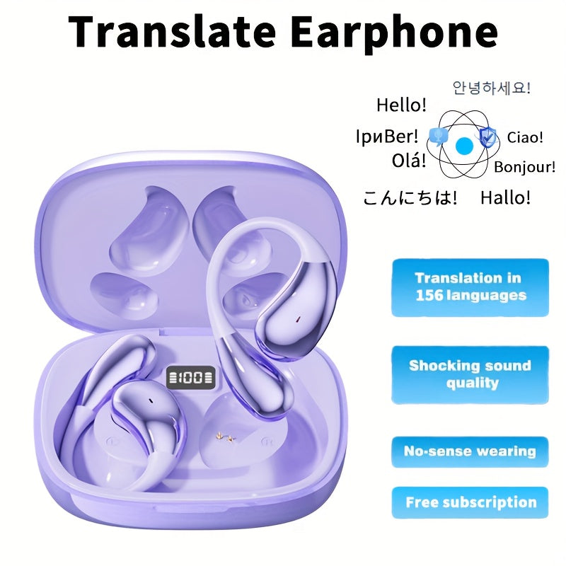 AI Real-Time Translation Earbuds – Wireless