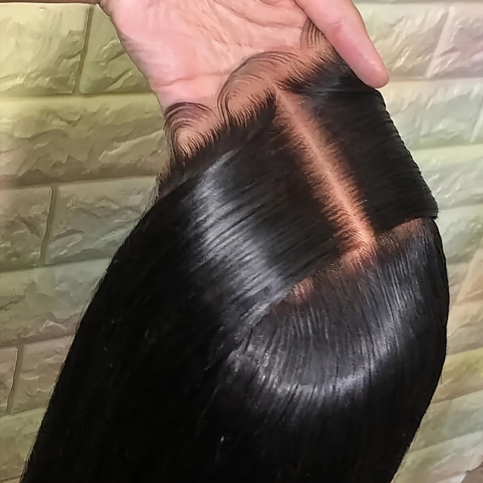 Glueless HD Lace Front Wig – Brazilian Straight Human Hair, 4x4 Closure, 150% Density