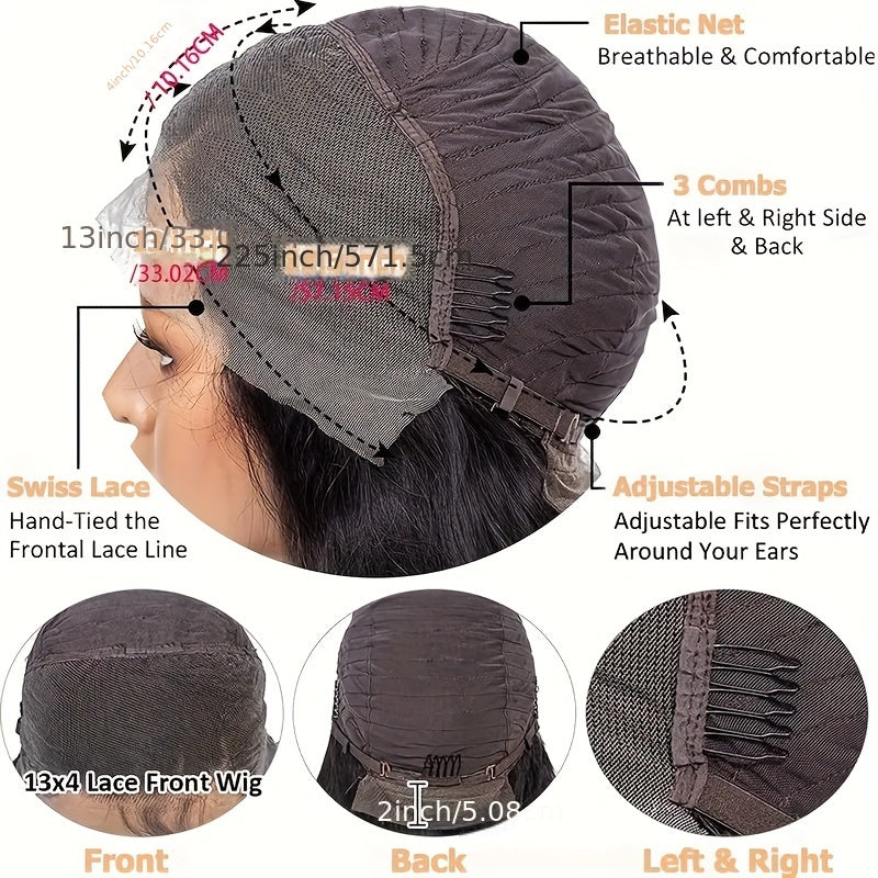 TIMOPOL 13x4 HD Lace Front Human Hair Wig – 200% Density, Glueless