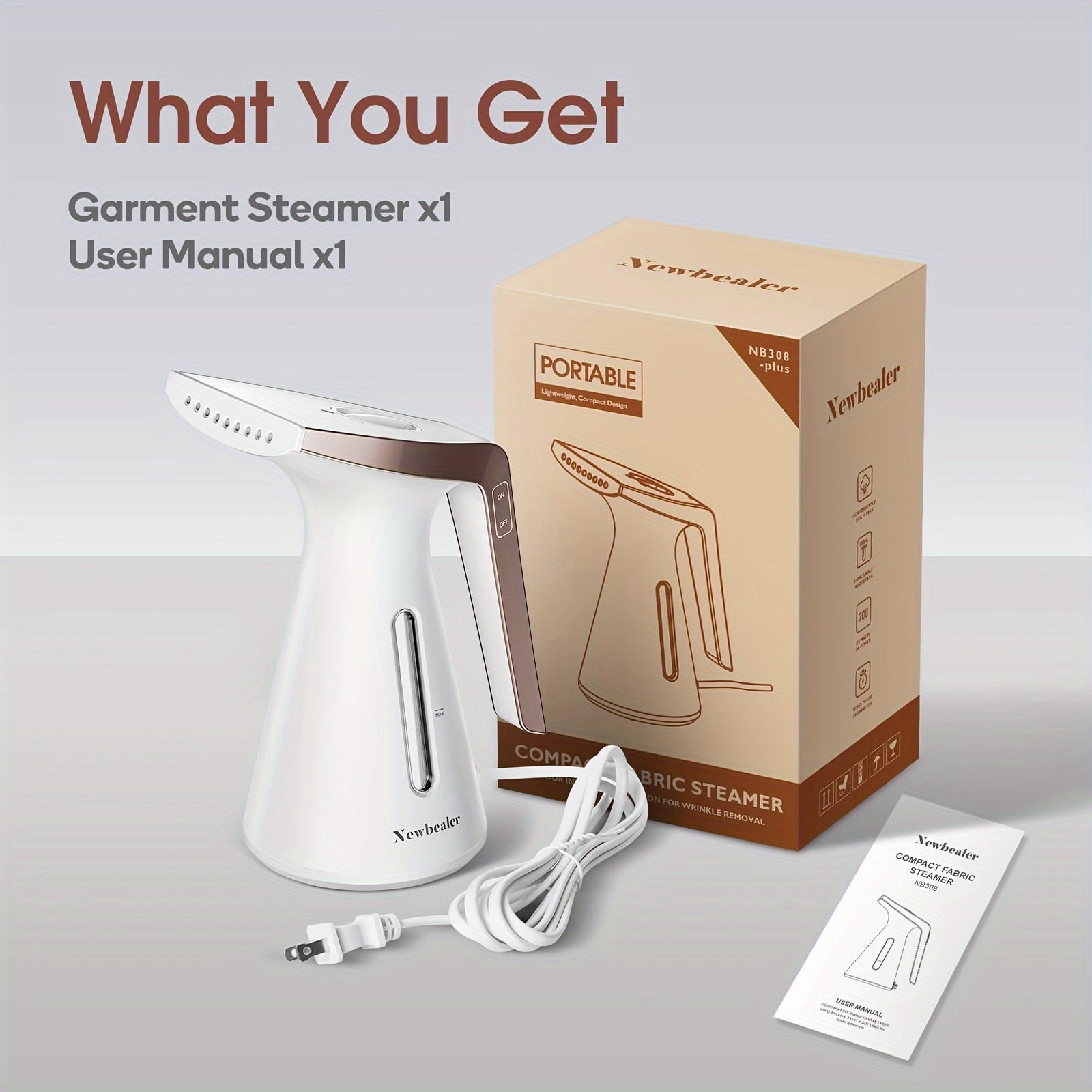 Portable Mini Steam Iron for Trave and Quick Wrinkle Removal