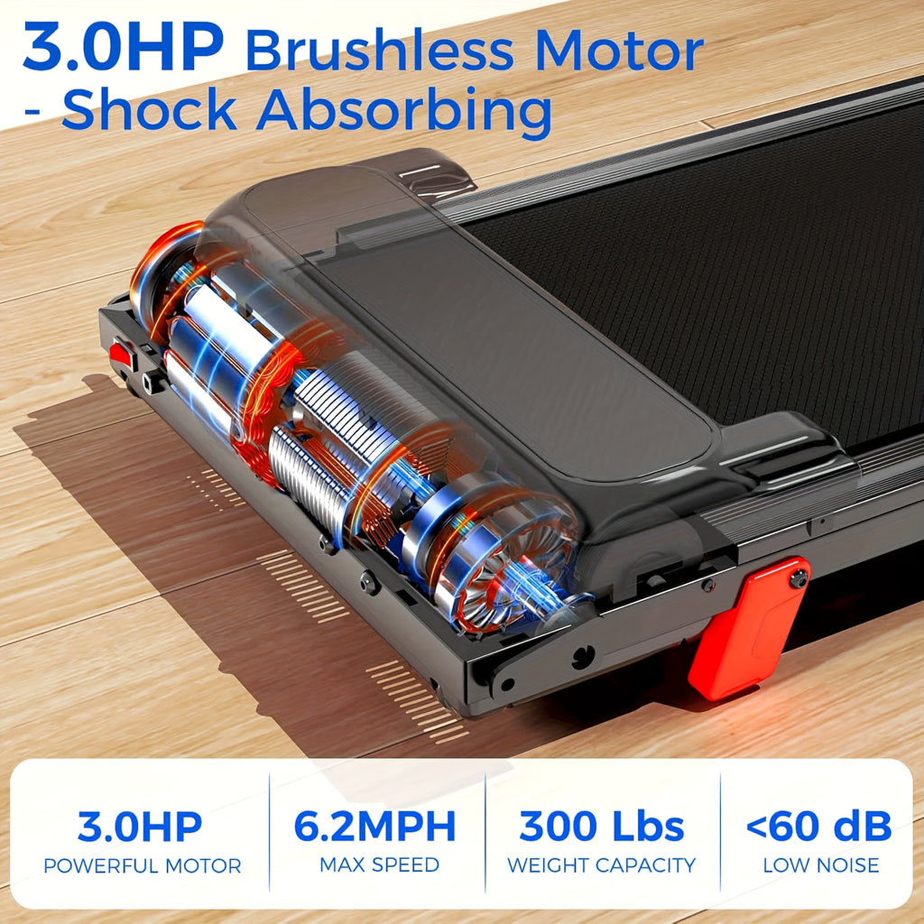 970 Series Foldable Treadmill for Home – Quiet 3.0HP Motor | 320 lb Capacity | Space-Saving Design
