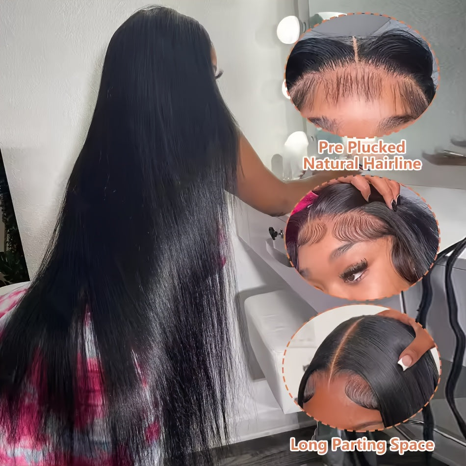 Ready-to-Wear Straight Glueless Human Hair Wig – 200% Density