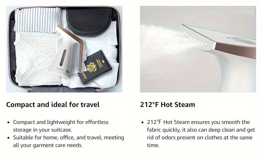 Portable Mini Steam Iron for Trave and Quick Wrinkle Removal