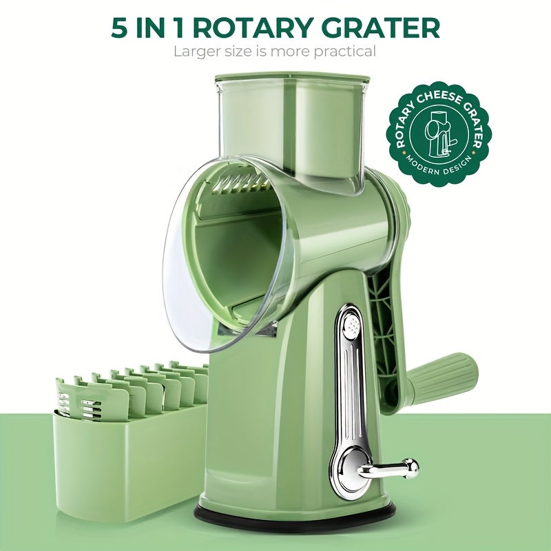 5-Blade Rotary Cheese Grater & Vegetable Slicer
