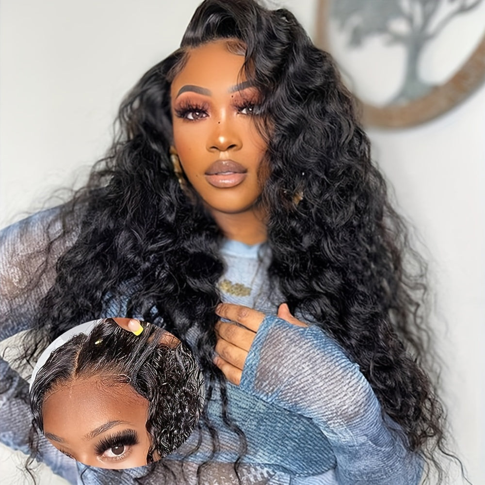 Water Wave Human Hair 5x5 Lace Closure Wig – 200% Density