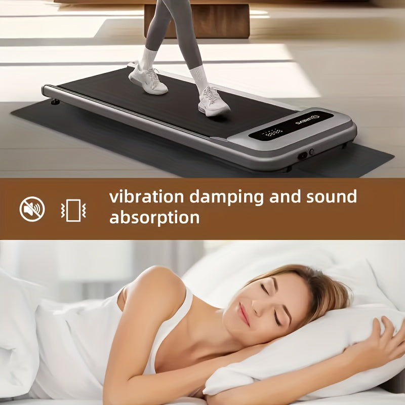 Large Foldable Treadmill Mat & Running Pad – Cushioned Non-Slip Surface | Home Gym, Yoga, HIIT & Elliptical | Black
