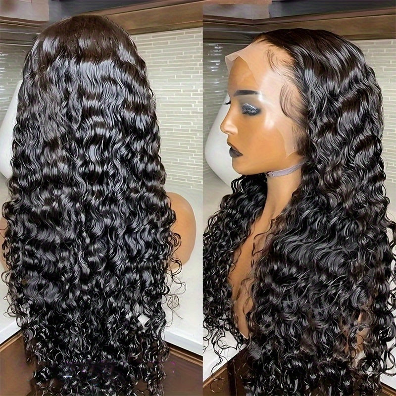 Water Wave Human Hair 5x5 Lace Closure Wig – 200% Density