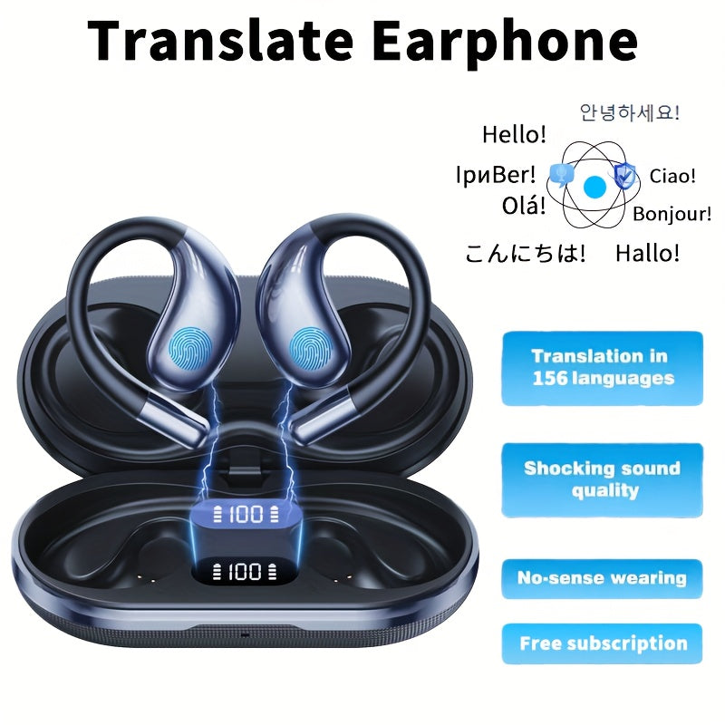 AI Real-Time Translation Earbuds – Wireless