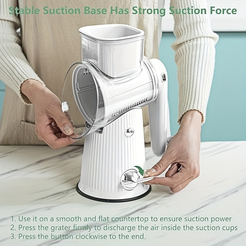 5-in-1 Manual Rotary Cheese Grater & Slicer
