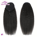 Kinky Straight Human Hair Wrap-Around Ponytail Extension