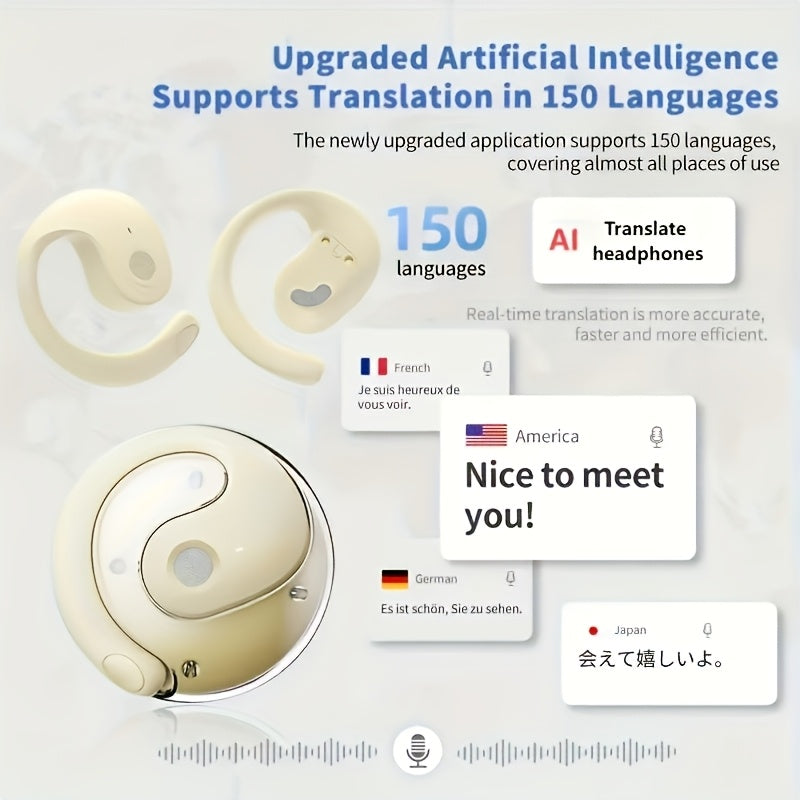 AI Translation Earbuds with Charging Case