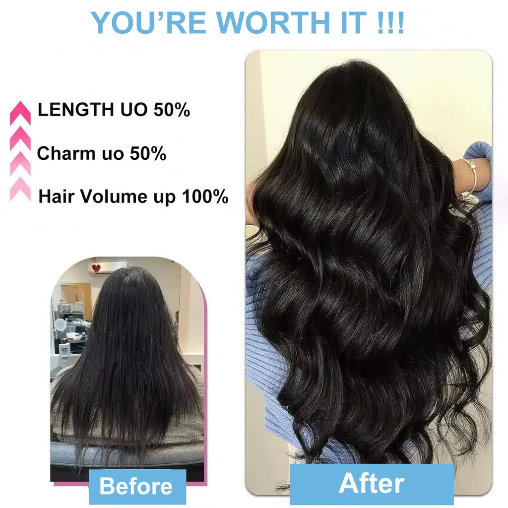 Brazilian Remy Kinky Straight Clip-In Hair Extensions – 100% Human Hair | Natural Color | 120g & 240g | 14"-26"