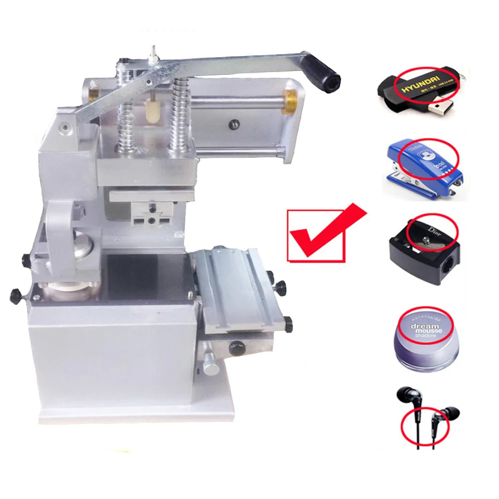 TJ TJ-P-YY Manual Single Color Pad Printer – Logo Printing on Bottles, Cups & More