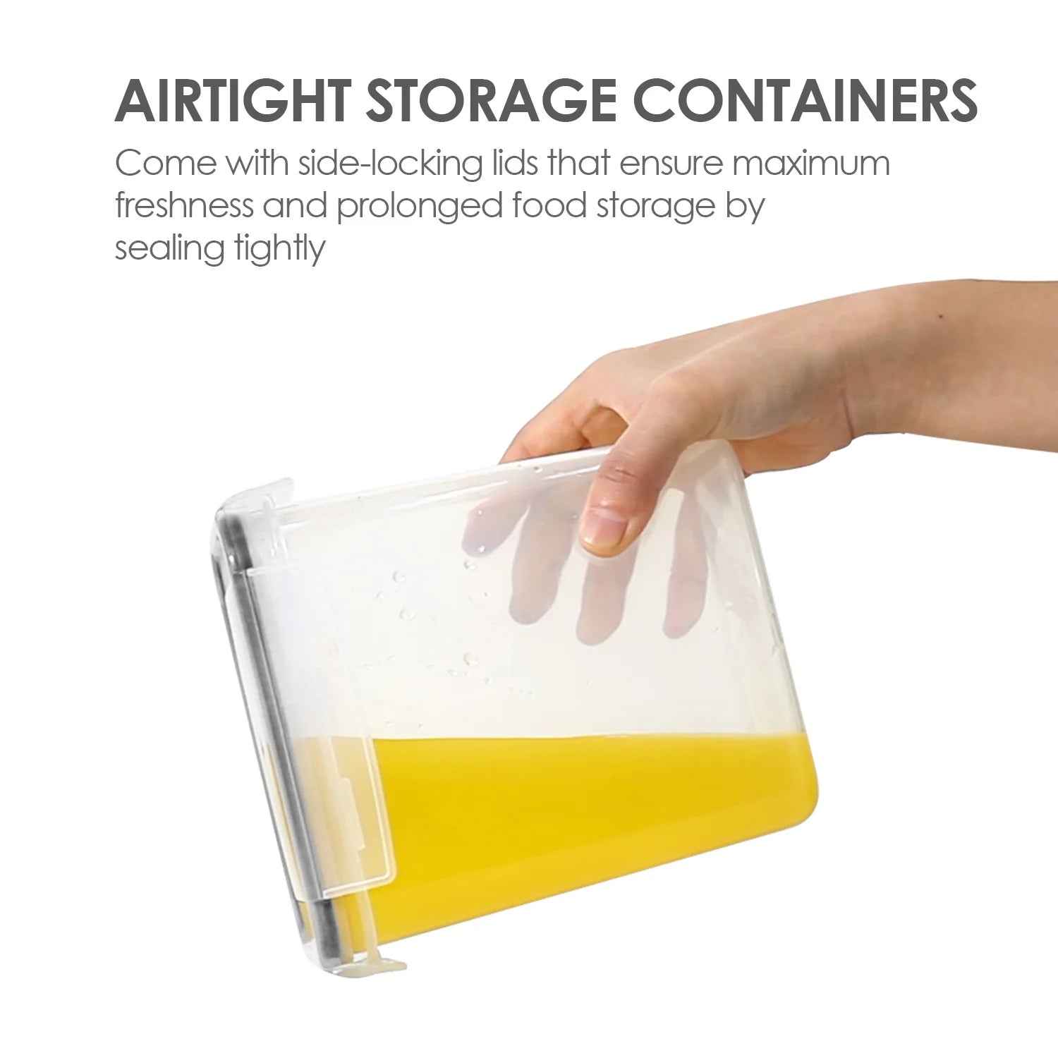 Airtight Food Storage Containers Set with Lids – BPA-Free | 5 Sizes | Pantry Organization for Flour, Sugar & Grains