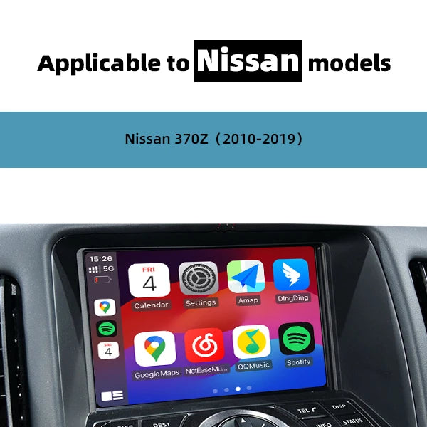 Wireless CarPlay & Android Auto Adapter for Nissan 370Z 2010-2019 – Mirror Link, Factory Screen Upgrade | CZT