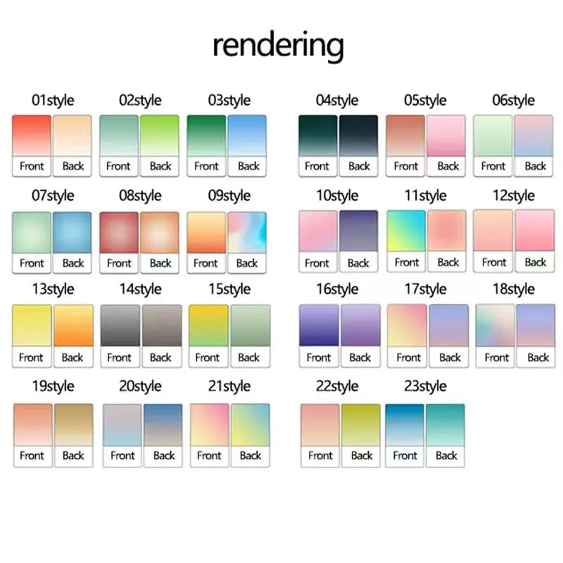 YINGZHI Double-Sided Gradient Color Photography Backdrop Paper – 57x87cm, 23 Colors