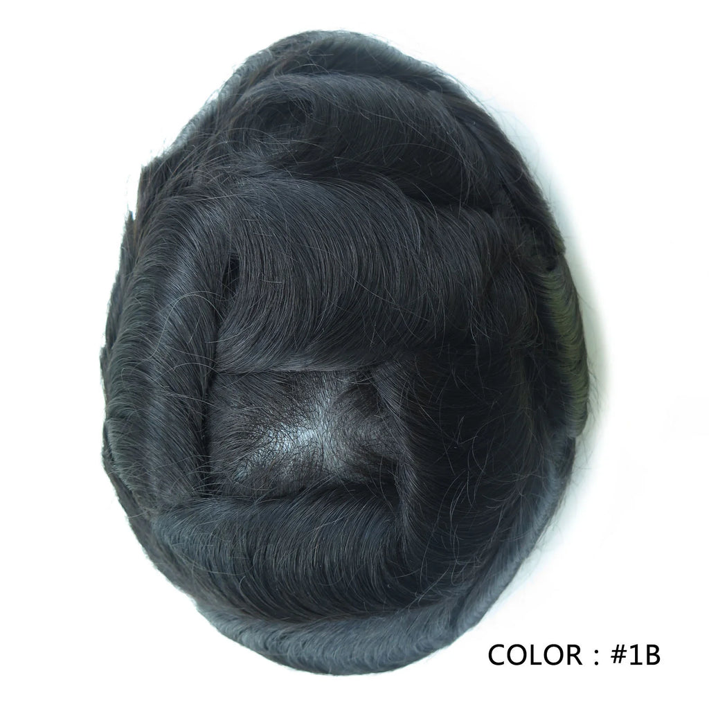 Injected Lace Silk Top Human Hair Toupee – 8 Inch