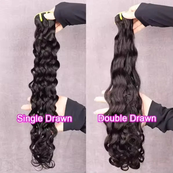 12A Grade 100% Virgin Human Hair Bundles – Double Drawn Remy Hair, 14 Textures, 8"-34"
