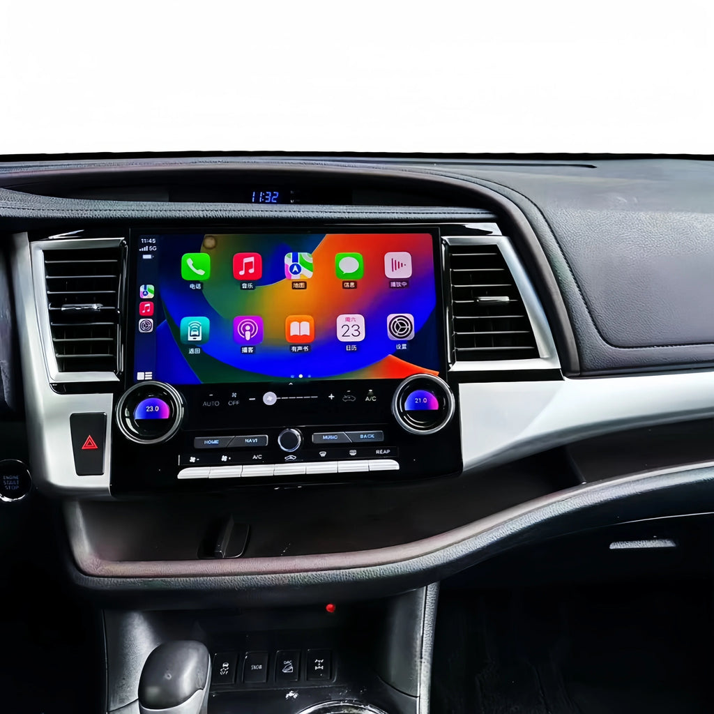 12.6" Android Car Radio for Toyota Highlander 2015-2021 – QLED, Wireless CarPlay, Android Auto & GPS